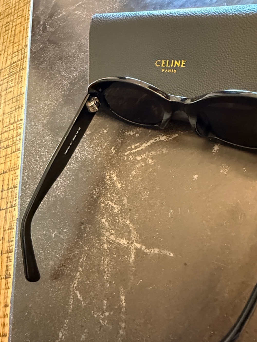 Celine Black Oval Sunglasses - Picture 3 of 5